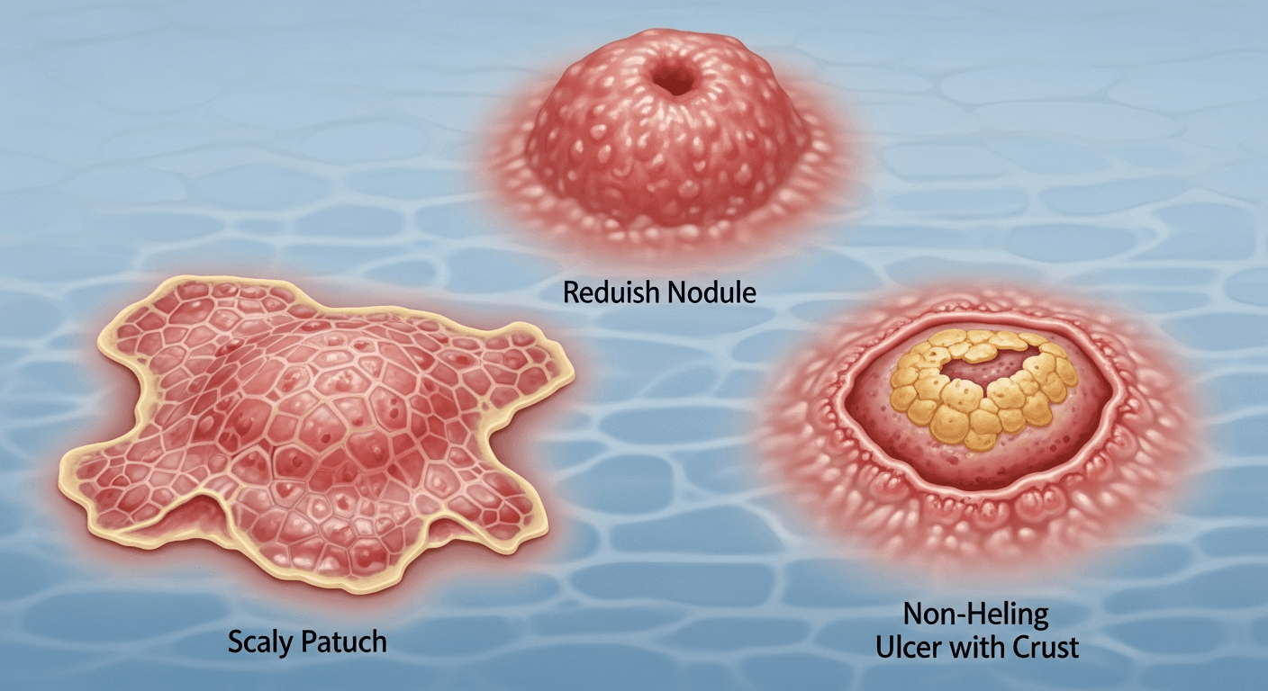 Symptome erkennen: So sieht ein Plattenepithelkarzinom aus
