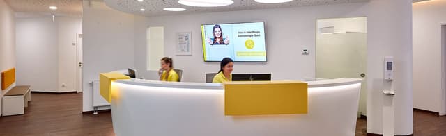 Dieses Bild zeigt die Rezeption der Praxis Quist.