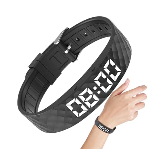 Generico Wecker-Armband, tragbare Armbanduhr mit leiser Zeitschaltuhr | Wecker mit einstellbarer Vibration - für Schlaf, Senioren, Senioren, Frauen, Männer, Erwachsene, Mädchen und Kinder