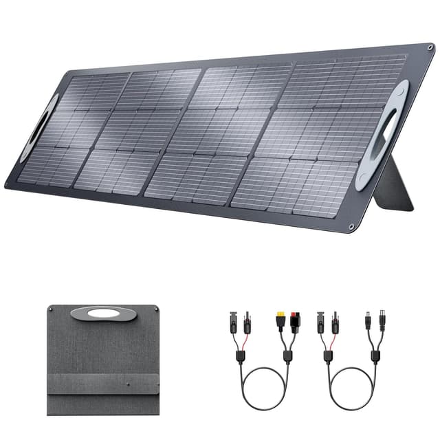 VDL Solarpanel Faltbar, 200W Solarmodul mit Monokristalline Solarzelle für Powerstation, 20V Photovoltaik Modul Solaranlage Solarladegerät mit Multi-Contact 4 für Outdoor, Camping, Garten, RV