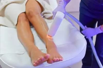 patient getting a facial