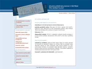 Molekulárně biologická vyšetření pro dermatology - náhled webu