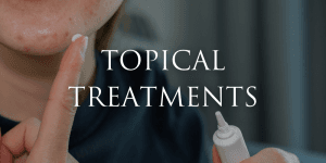 Topical skincare treatment applied to improve skin tone and reduce inflammation