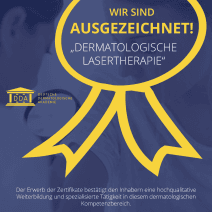 Auszeichnung Dermatologische Lasertherapie