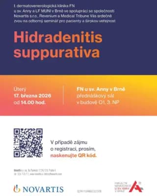 Hidradenitis suppurativa – chronické onemocnění kůže, které se projevuje tvorbou zánětlivých ložisek ve formě abscesů nebo bolestivých bulek. 🩹
🥼 Nejen to, jak ho co nejlépe zvládnout, poradí lékaři z naší nemocnice na pacientském semináři, který se uskuteční už za týden.
📆 17. března 2026 od 14 hodin
📍FNUSA, Přednáškový sál O1
👉 registrace: 1url.cz/CeefN
🎟 vstupné zdarma
Těšíme se na setkání!