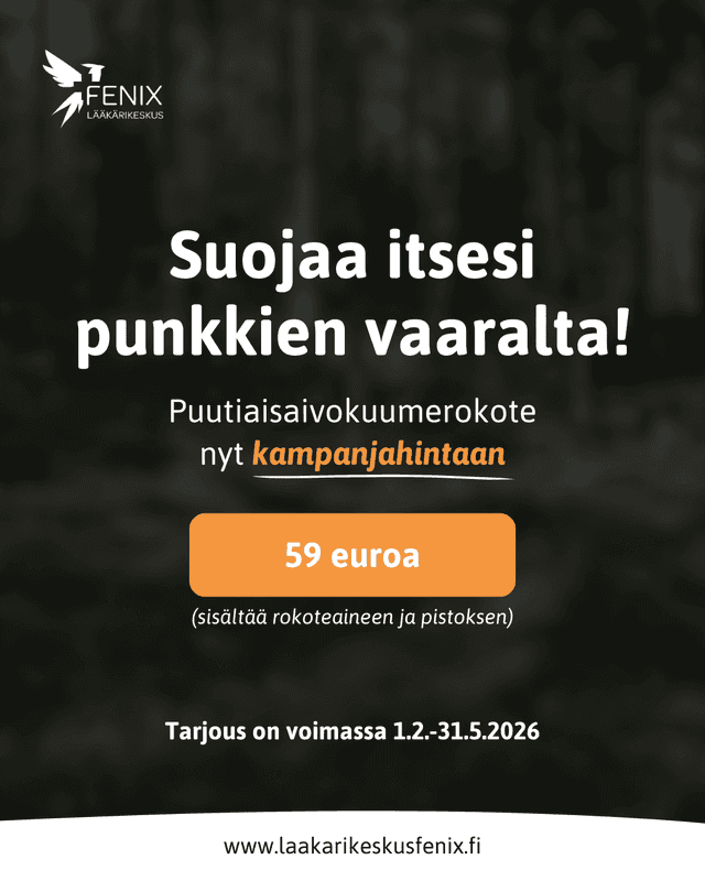 Suojaa itsesi punkkien vaaralta